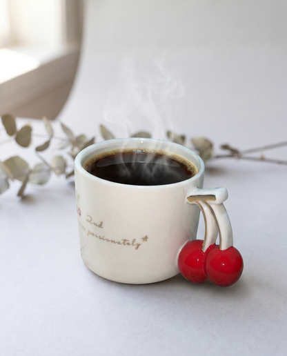 Shein Cherry Handle Mug