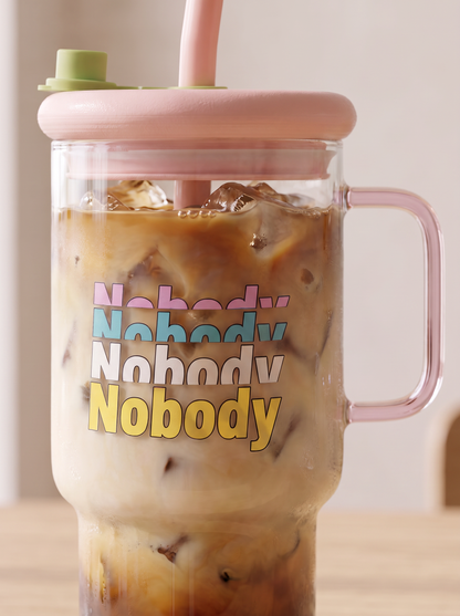 Nobody Glass Iced Coffee Tumbler