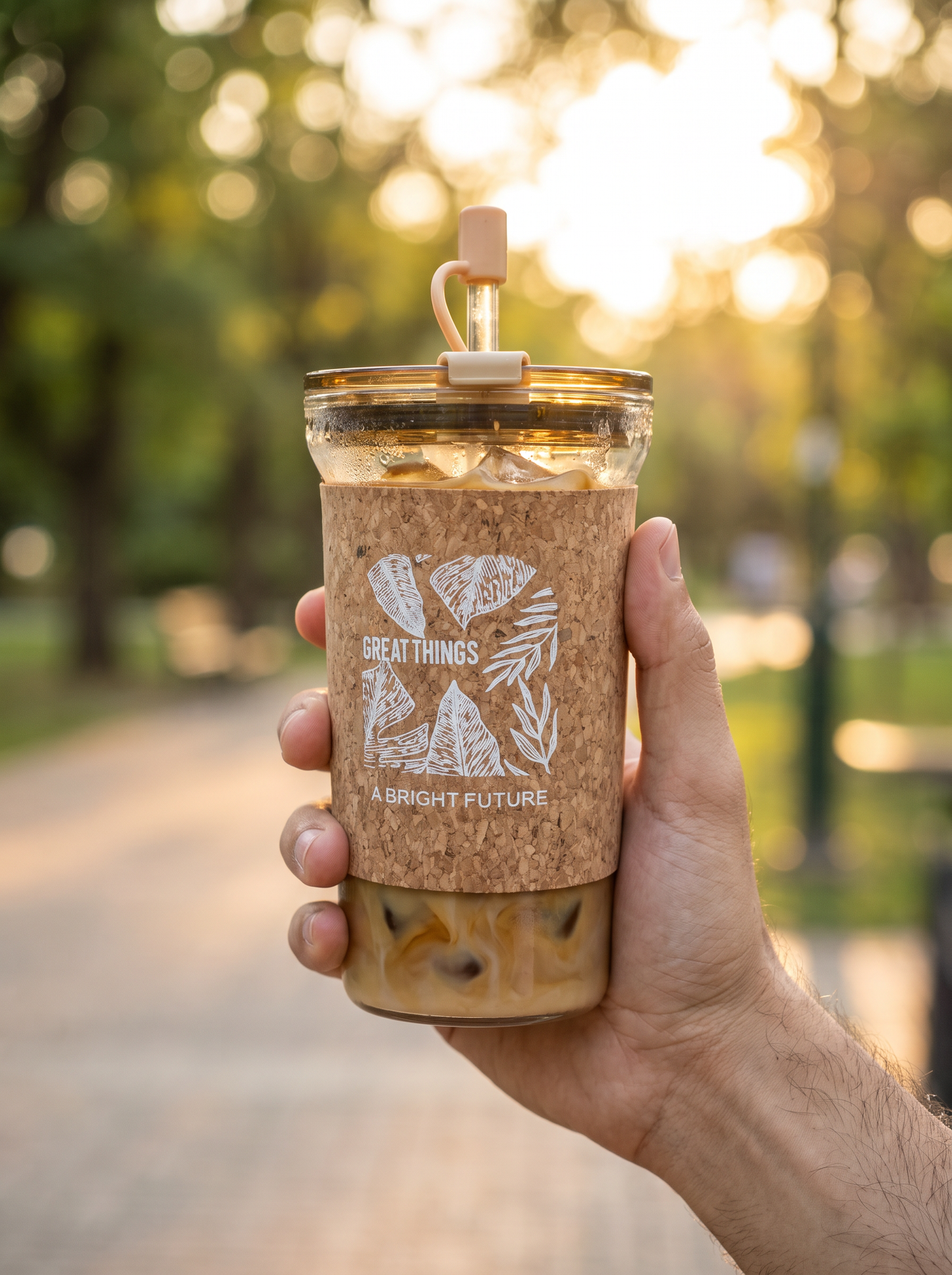 Nature Cork Glass Tumbler