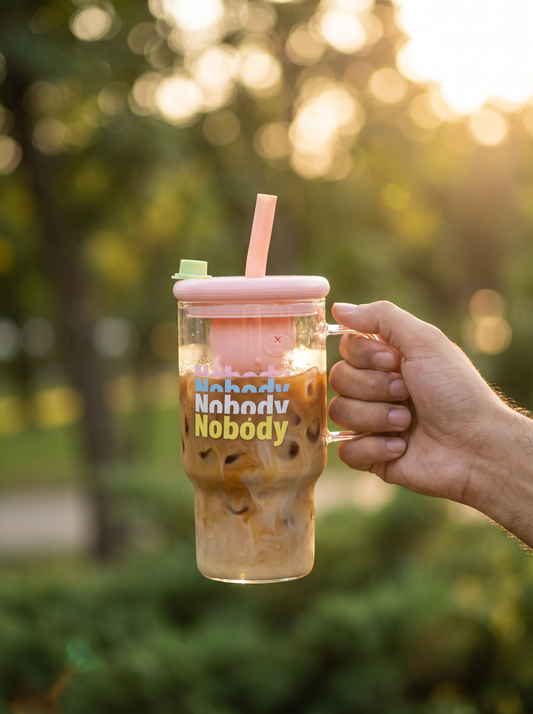 Nobody Glass Iced Coffee Tumbler