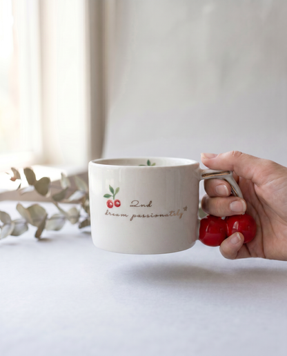 Shein Cherry Handle Mug
